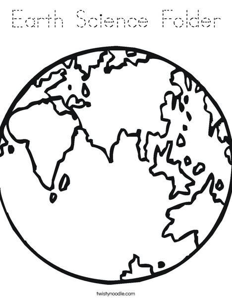 E is for Earth Coloring Page