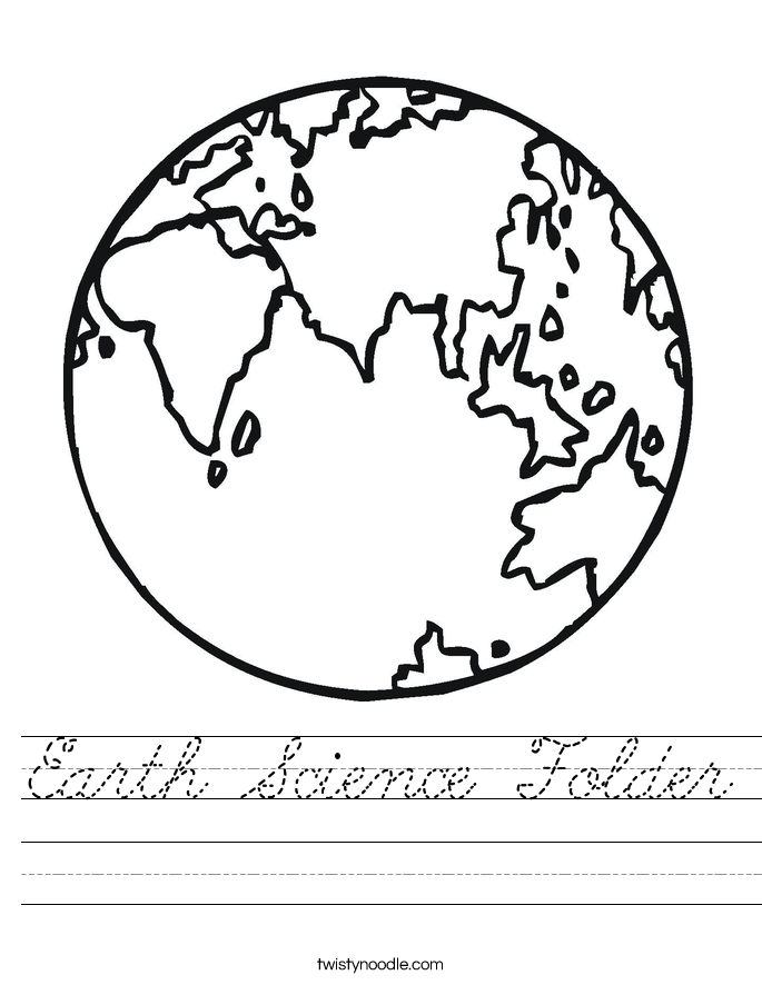 Earth Science Folder Worksheet