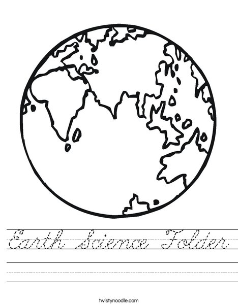 E is for Earth Worksheet