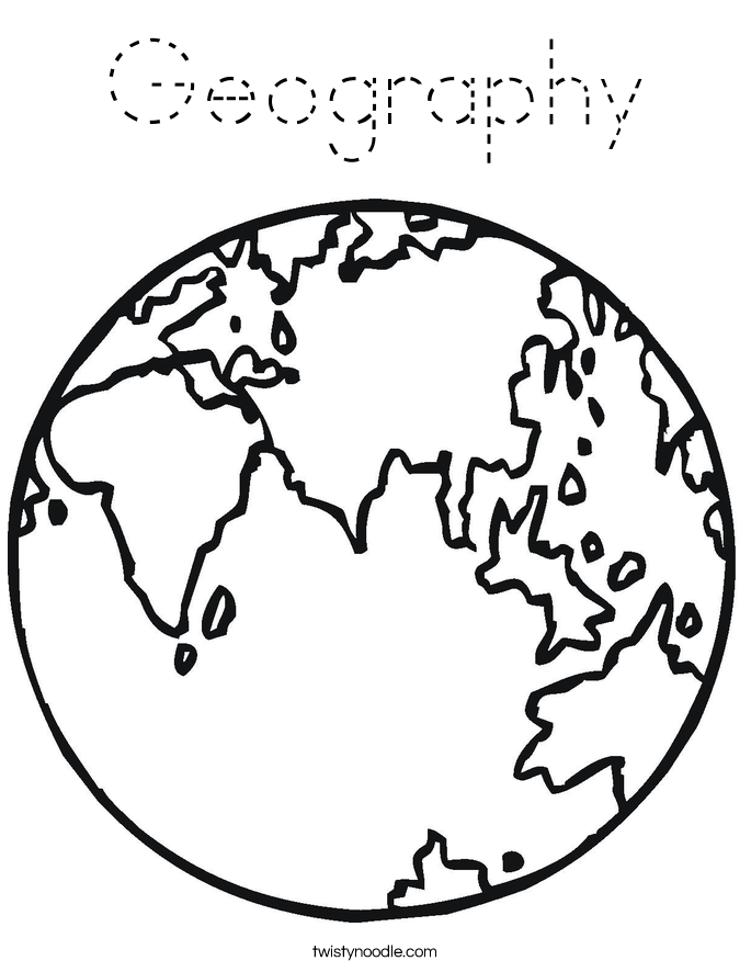 Geography Coloring Page