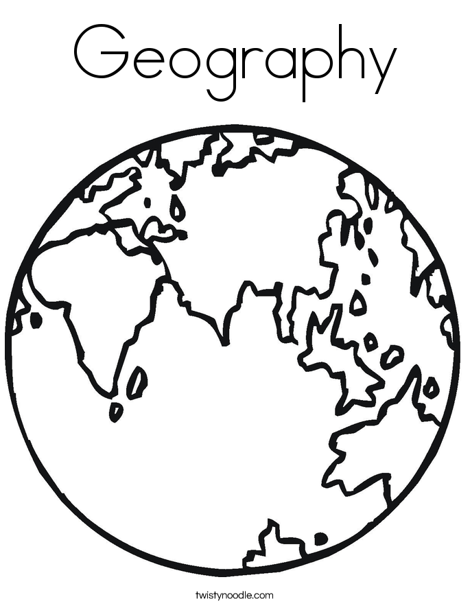 Geography Coloring Page Twisty Noodle