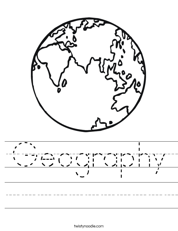 Geography Worksheet - Twisty Noodle