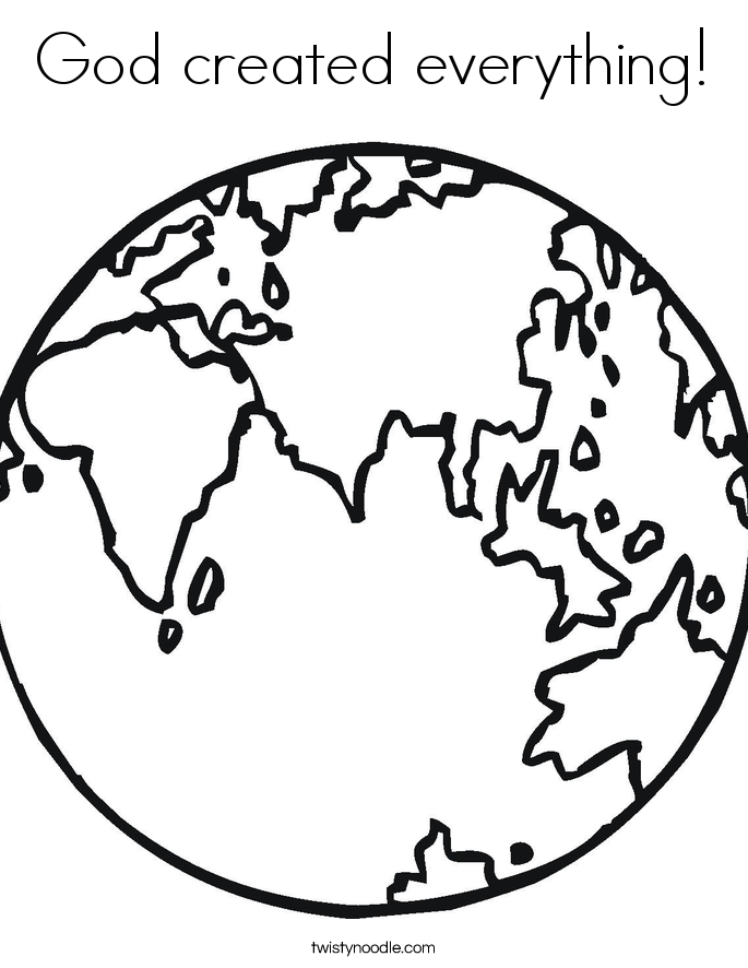 God created everything! Coloring Page