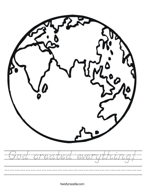 E is for Earth Worksheet