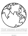 God created everything! Worksheet