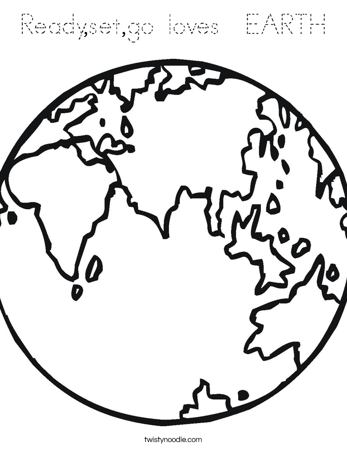 Ready,set,go loves  EARTH Coloring Page