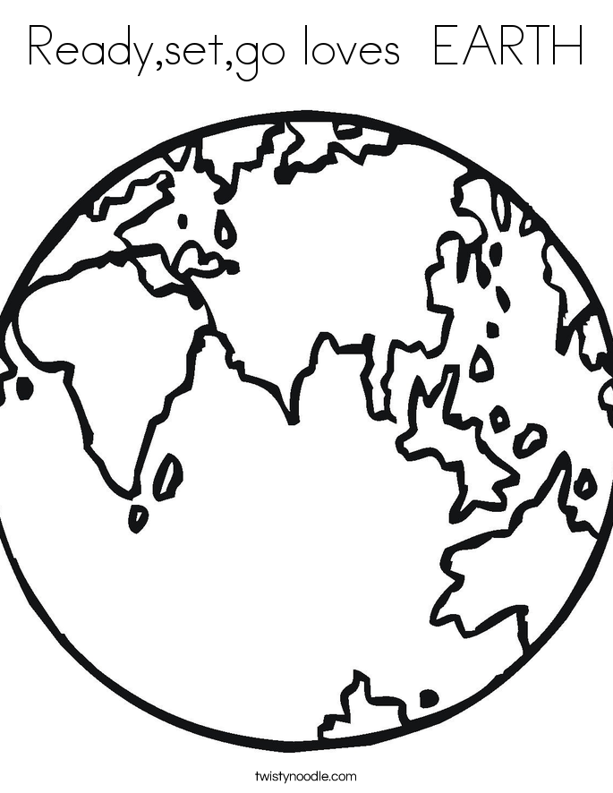 Ready,set,go loves  EARTH Coloring Page