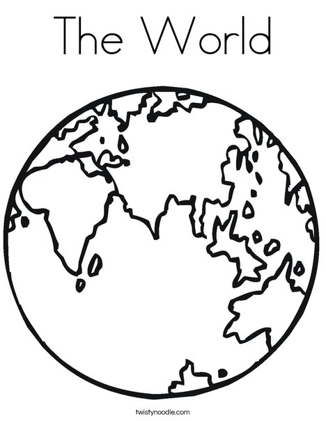 E is for Earth Coloring Page