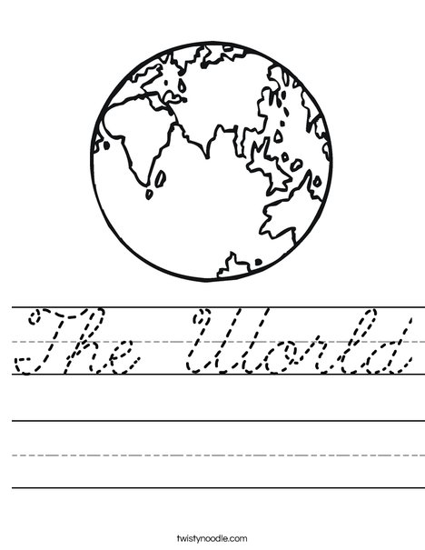 E is for Earth Worksheet