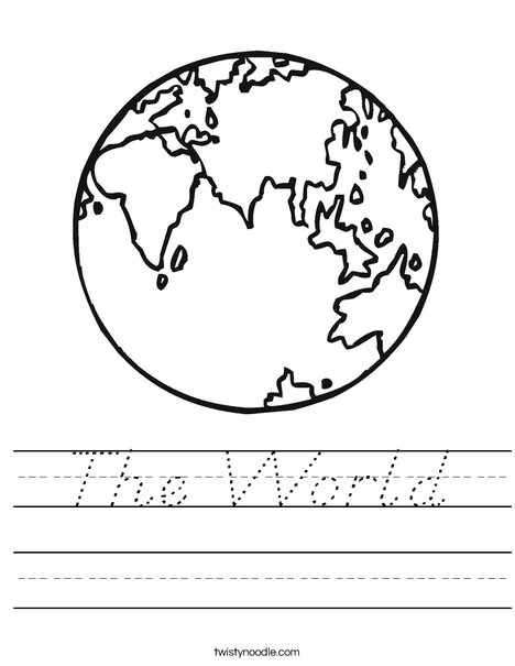 E is for Earth Worksheet