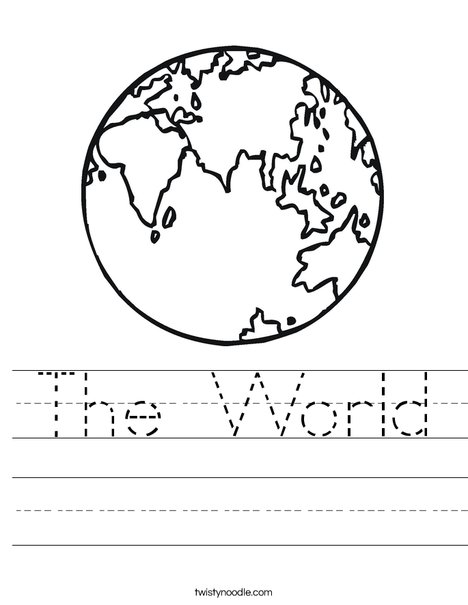 E is for Earth Worksheet