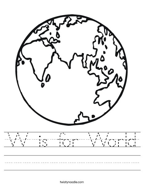 E is for Earth Worksheet