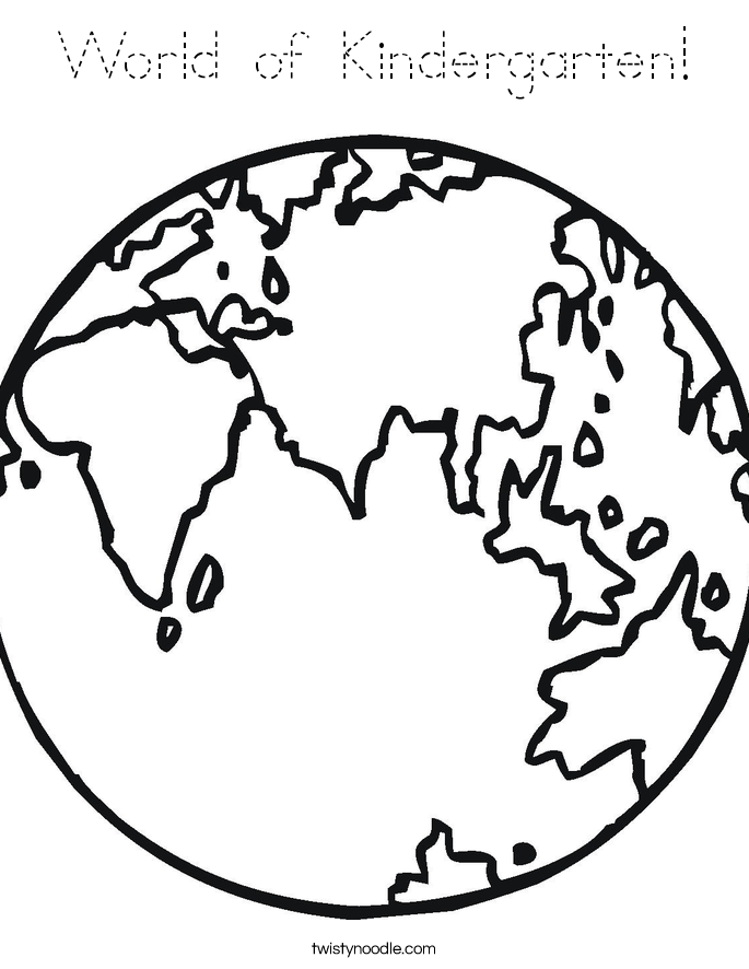 World of Kindergarten! Coloring Page