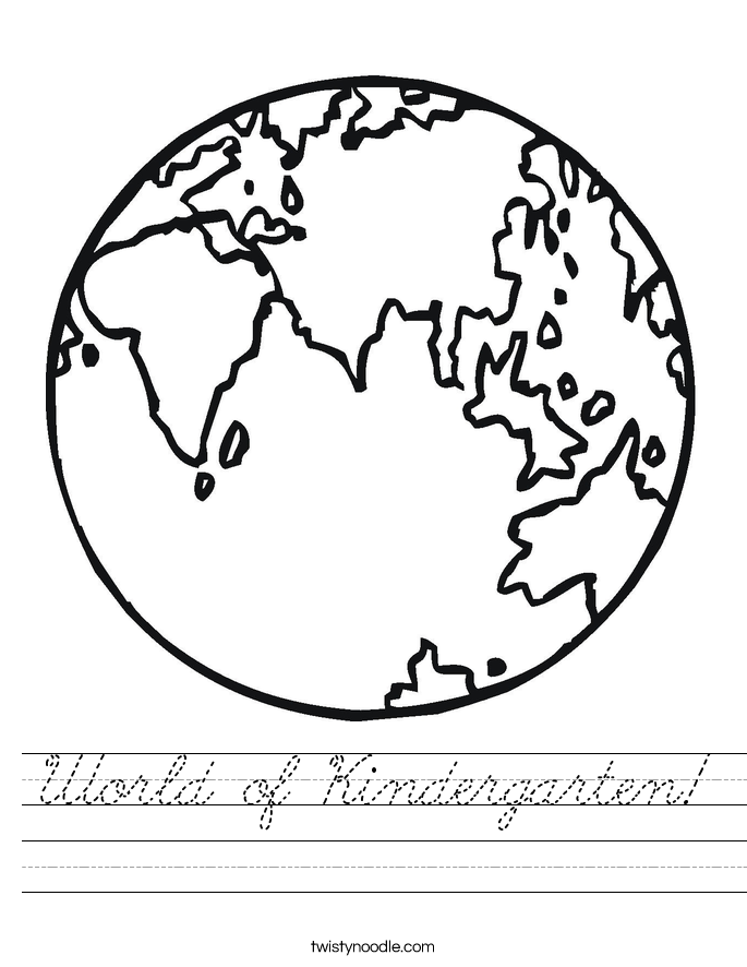 World of Kindergarten! Worksheet