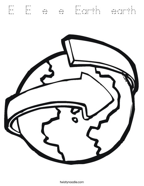 Revolving Earth Coloring Page