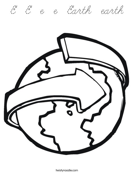 Revolving Earth Coloring Page