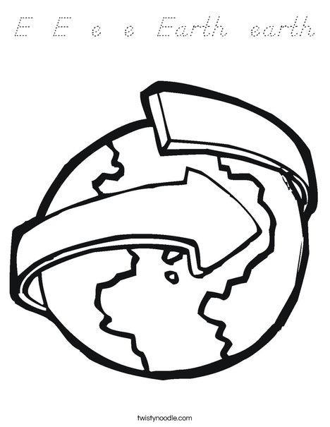 Revolving Earth Coloring Page