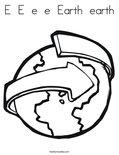 E  E  e  e  Earth  earth Coloring Page