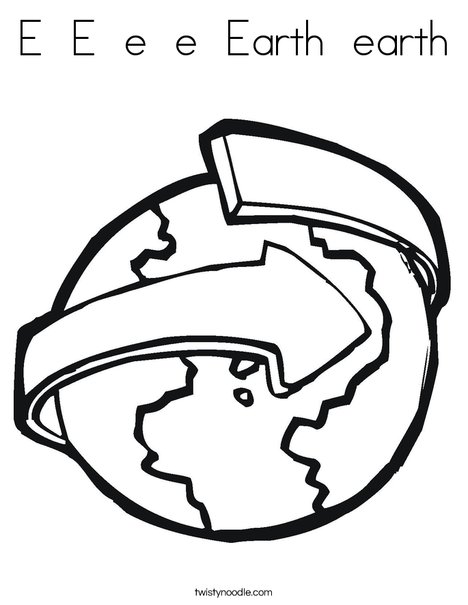 Revolving Earth Coloring Page