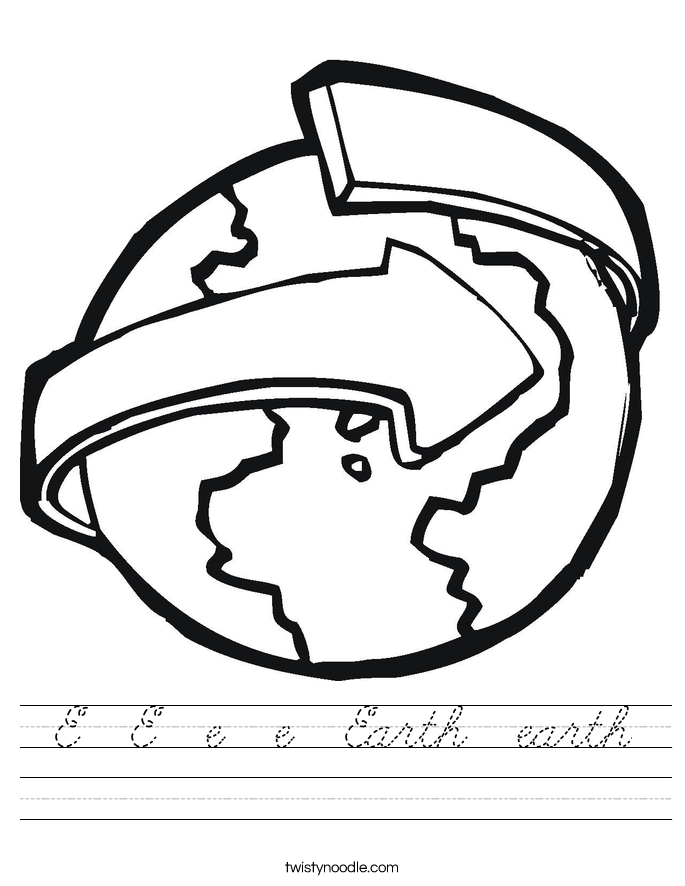 E  E  e  e  Earth  earth Worksheet