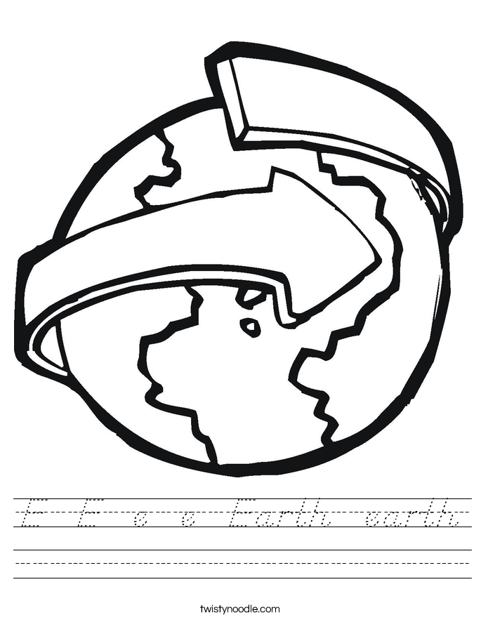 E  E  e  e  Earth  earth Worksheet