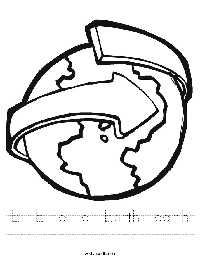 E  E  e  e  Earth  earth Worksheet