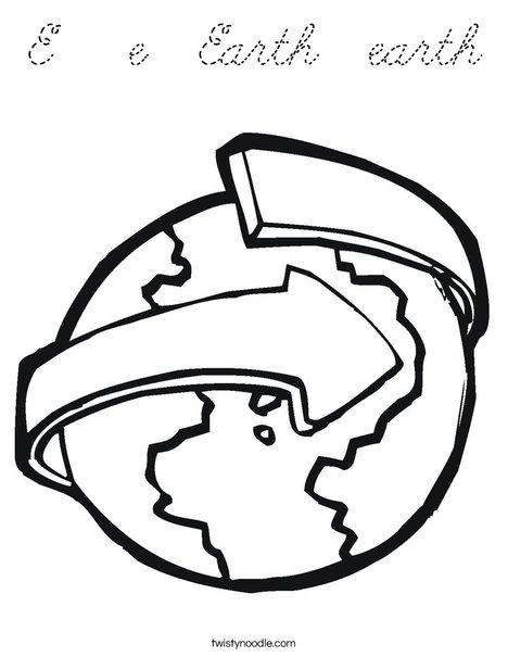 Revolving Earth Coloring Page
