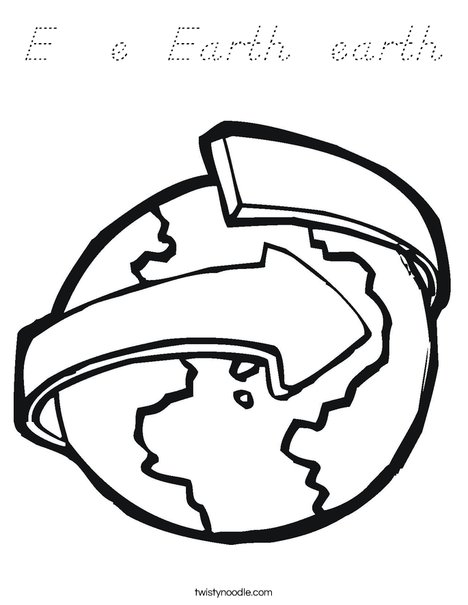 Revolving Earth Coloring Page