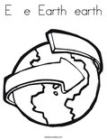 E   e  Earth  earth Coloring Page