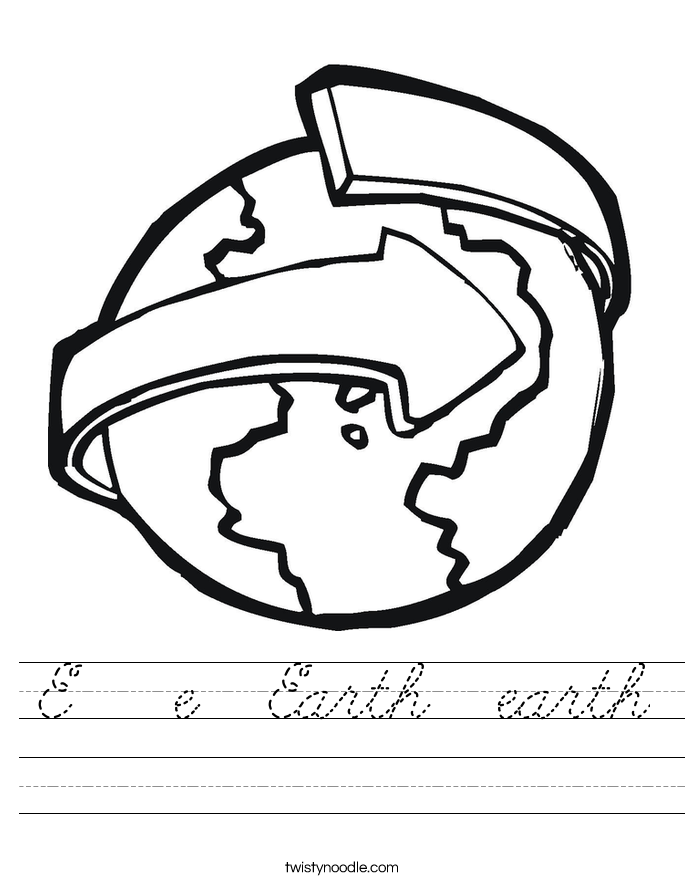 E   e  Earth  earth Worksheet
