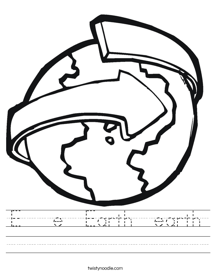E   e  Earth  earth Worksheet