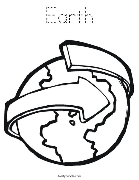 Revolving Earth Coloring Page