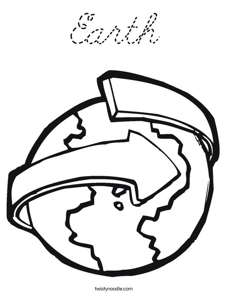 Revolving Earth Coloring Page