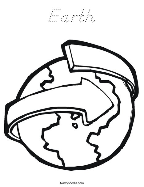 Revolving Earth Coloring Page