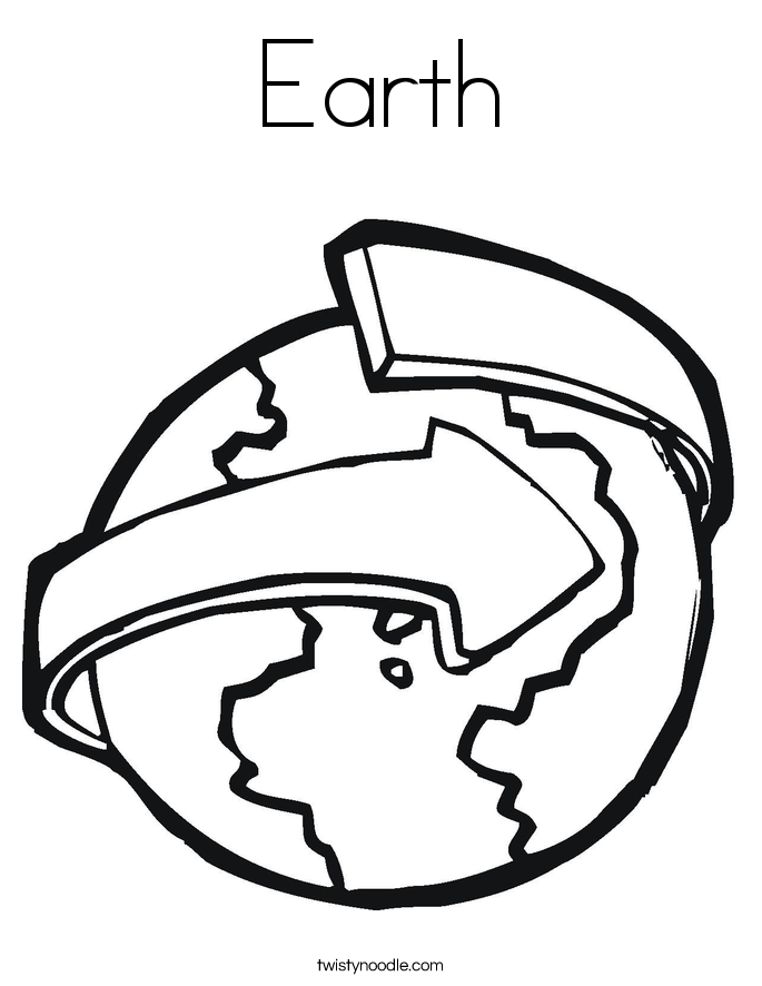 Earth Coloring Page