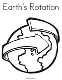 Earth's Rotation Coloring Page