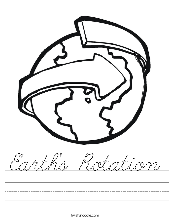 Earth's Rotation Worksheet