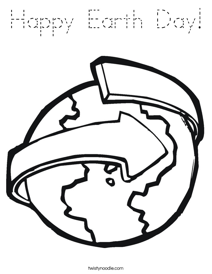 Happy Earth Day! Coloring Page