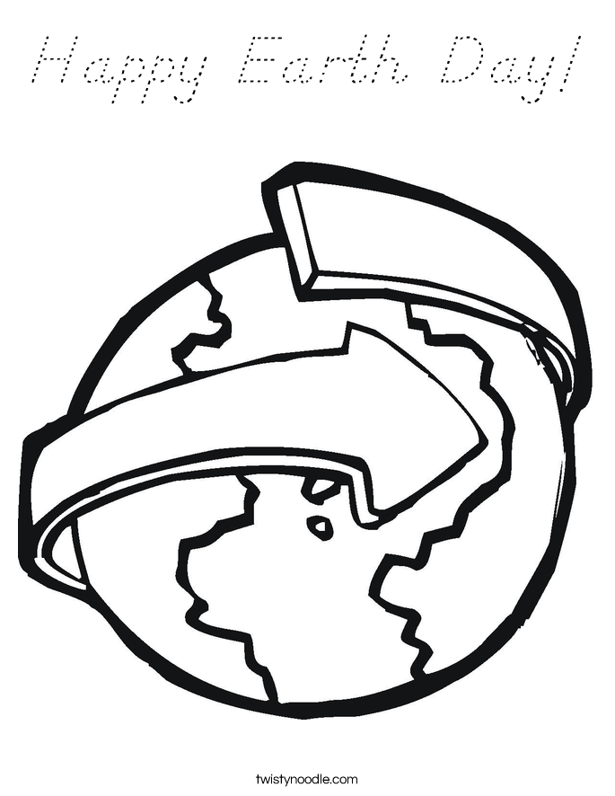 Happy Earth Day! Coloring Page