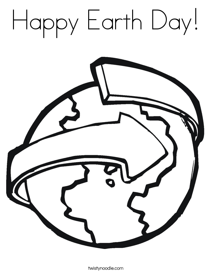 Happy Earth Day! Coloring Page