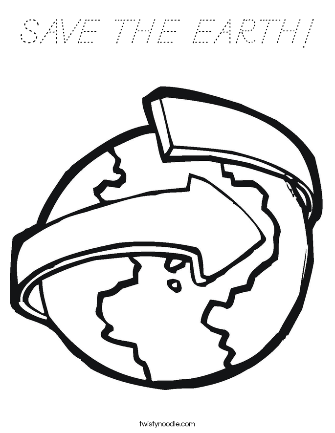 SAVE THE EARTH! Coloring Page