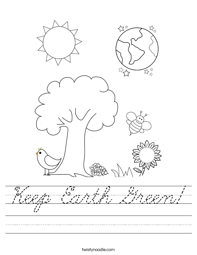 Keep Earth Green! Worksheet