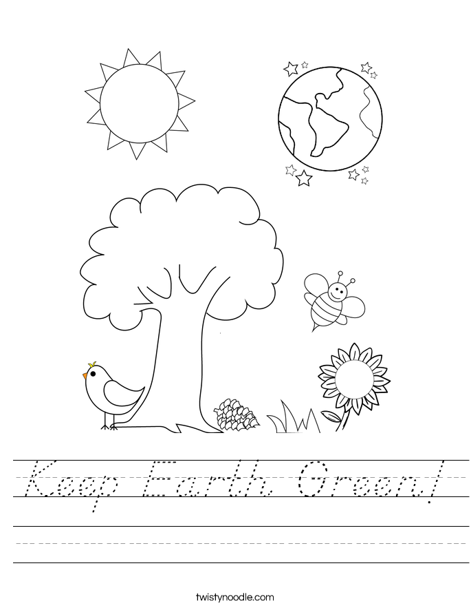 Keep Earth Green! Worksheet