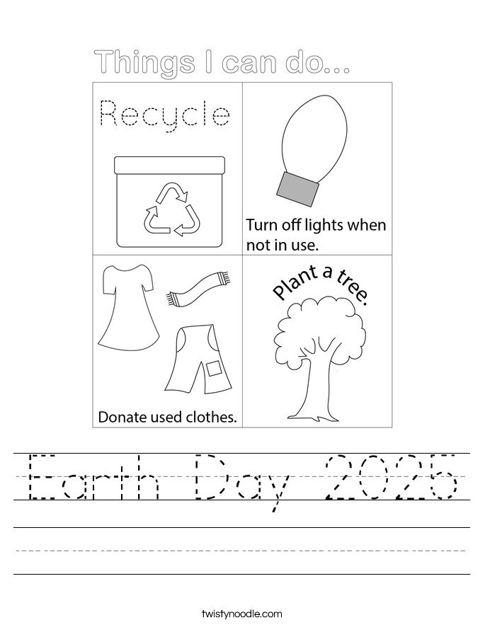 Earth Day 2025 Worksheet