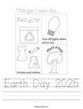 Earth Day 2025 Worksheet