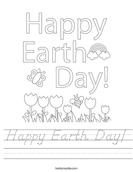 Earth Day Cap Worksheet