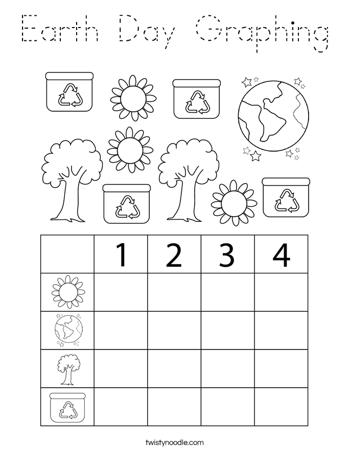 Earth Day Graphing Coloring Page