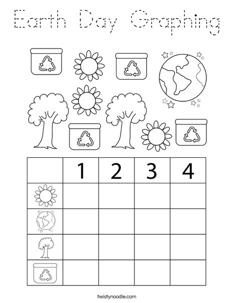 Earth Day Graphing Coloring Page