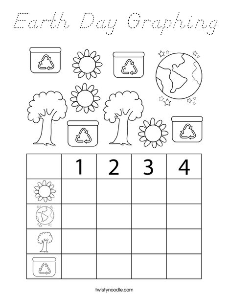 Earth Day Graphing Coloring Page