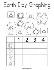 Earth Day Graphing Coloring Page
